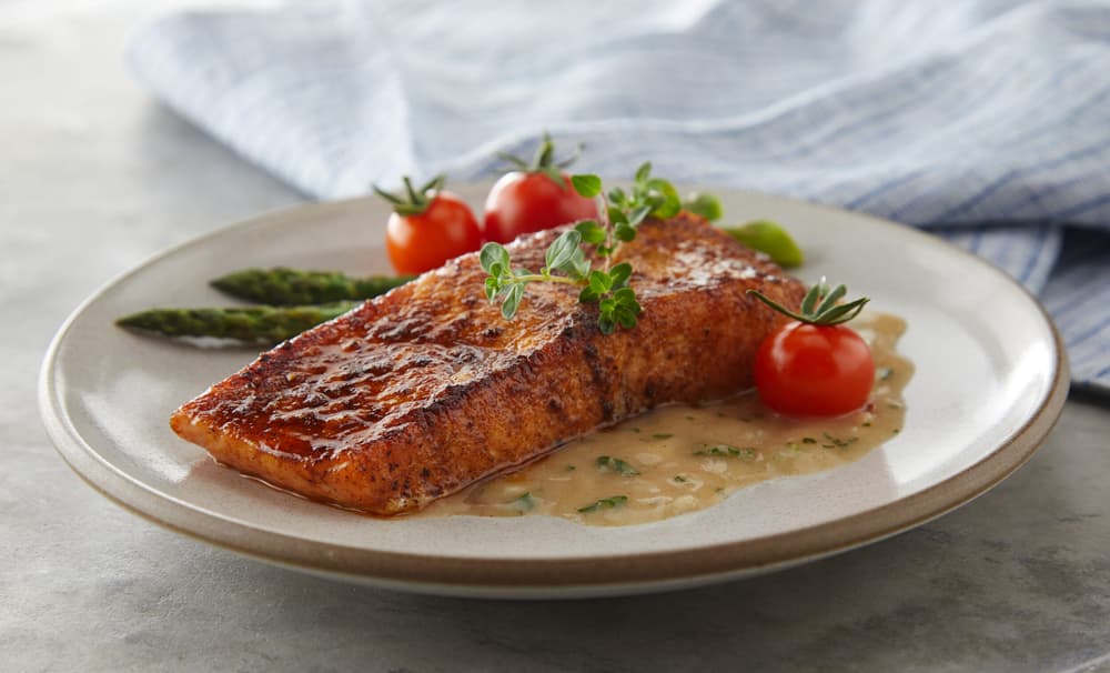 Pan Seared Salmon with Lemon Cream Sauce